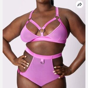 Parade mesh harness lingerie set